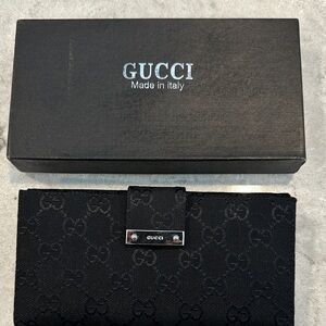 Knock off Gucci Black Signature Womens Wallet